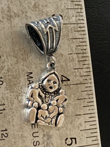Native American Navajo Storyteller Pendant | Sterling Silver | Authentic Handmade | 2033 - Masha USA