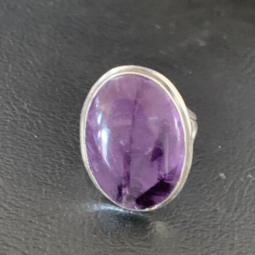 Southwestern Purple Amethyst Ring | Sterling Silver | Sz 8 | 12942