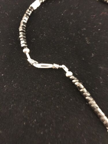 Navajo Mother of Pearl Black Onyx Pendant | Sterling Silver | Authentic Native American