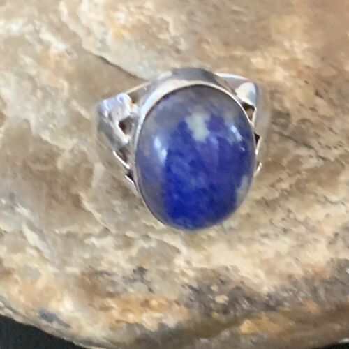 Native American Men's Navajo Sodalite Ring | Sterling Silver | Sz 10 | 11897