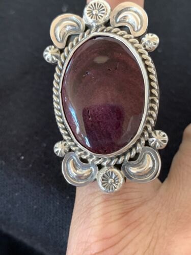 Southwestern Men's Sterling Silver Purple Spiny Oyster Ring | Sz 8.5 | 427