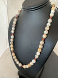 Navajo Turquoise Wild Horse Coral Necklace | Sterling Silver Naja | Authentic Native American Handmade | 20" | 964