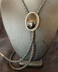 Men's Black Onyx Bolo Tie | Navajo Sterling Silver | Authentic Native American Handmade | 12609