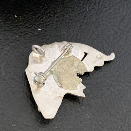 Navajo Green Gaspeite Fish Pin Pendant | Sterling Silver | Authentic Native American Handmade | 12130