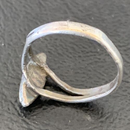 Navajo Green Malachite Ring | Sterling Silver | Sz 5.5 | Authentic Native American Handmade | 10873
