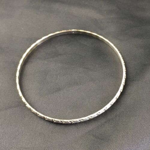 Southwestern Navajo Stamped Cuff Bracelet | Sterling Silver | Authentic Native American Handmade | 10254