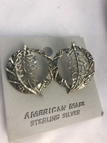 Handmade Sterling Silver Feather Earrings with Rare Diamond Cut | 1.24" | 3737 - Masha USA
