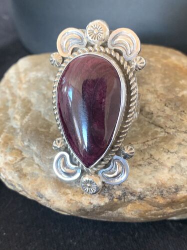Native American Men's Purple Spiny Oyster Ring | Sterling Silver | Sz 11 | 425