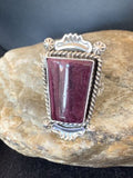 Native American Men's Purple Spiny Oyster Ring | Sterling Silver | Sz 10 | 426