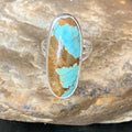 Native American Blue #8 Turquoise Navajo Ring | Sterling Silver | Sz 6.5 | 14032