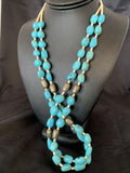 Native American Santo Domingo Shell Nugget Turquoise Necklace | 26" | Authentic Handmade | 12000