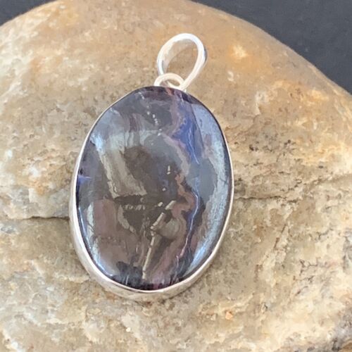 Navajo Pearls Purple Sugilite Pendant | Sterling Silver | 1.50" | Authentic Native American Handmade | 10930