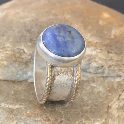 Southwestern Old Pawn Navajo Blue Lapis Ring | Sterling Silver | Sz 5 | Authentic Native American Handmade | 10379