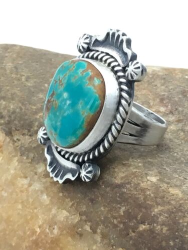 Native American Royston Turquoise Navajo Ring | Sterling Silver | Sz 7 | 4184