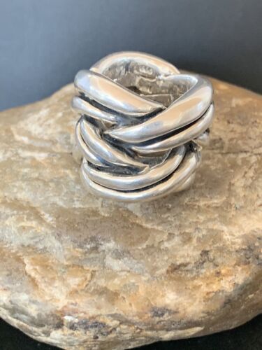Navajo Men's Band Ring | Sterling Silver | Sz 7 | Authentic Native American Handmade | 14040