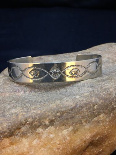 Navajo Bear Bracelet | Sterling Silver | Authentic Native American Handmade | 8935
