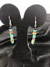 Navajo Sterling Silver Turquoise Tigers Eye Coral Earrings | Southwestern Native American