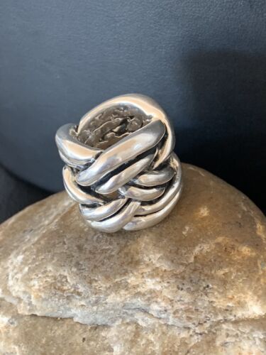 Navajo Men's Band Ring | Sterling Silver | Sz 7 | Authentic Native American Handmade | 14040