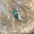 Native American Old Pawn Navajo Green Malachite Ring | Sterling Silver | Sz 5.5 | 10872