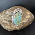 Navajo Blue Turquoise #8 Rings | Sterling Silver | Sz 9.5 | Authentic Native American Handmade | 14285