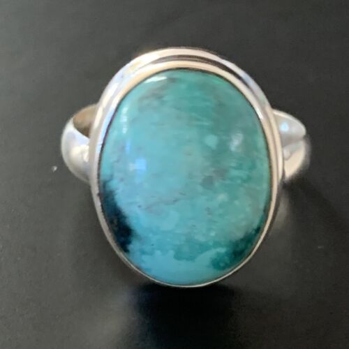 Navajo Blue Turquoise Ring | Sterling Silver | Sz 6 | Authentic Native American Handmade | 11430