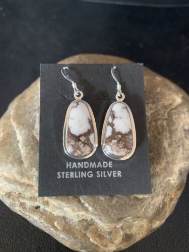Native American Women's Wild Horse Earrings | Sterling Silver | Navajo Handmade | 14085