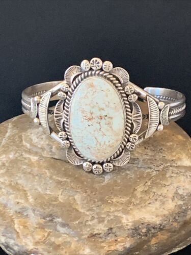 High-Grade Dry Creek Turquoise Cuff Bracelet | Navajo Sterling Silver | Authentic Native American Jewelry | 2083