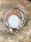 Southwestern Men's XL Ring | Wild Horse Turquoise | Sterling Silver | Sz 8.5 | 13775