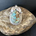 Navajo Blue Turquoise Ring | Sterling Silver | Sz 9 | Authentic Native American Handmade | 14288