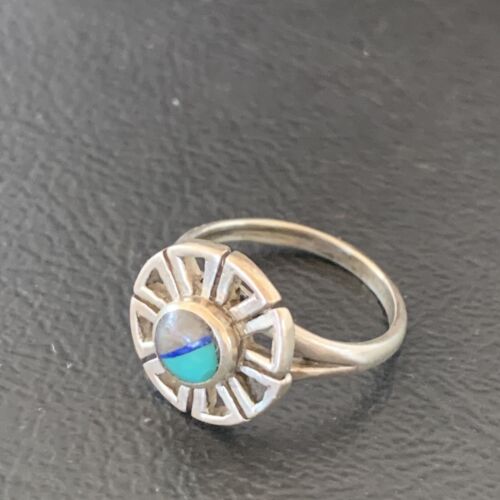 Navajo Blue Turquoise Sugilite Inlay Ring | Sz 5.5 | Authentic Native American Handmade | 11175