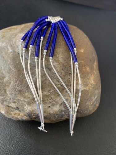 Beauty Stabilized 5-Strand Lapis Heishi Bracelet | Liquid Sterling Silver | 7.5" | 12637