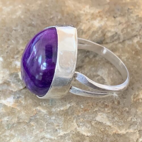 Native American Women's Navajo Purple Sugilite Ring | Sterling Silver | Sz 9.5 | 10861