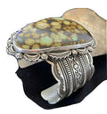 Native American Men's Navajo Spiderweb Turquoise Cuff Bracelet | Sterling Silver | 1272