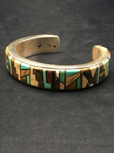 Southwestern Old Pawn Navajo Cuff Bracelet | Sterling Silver | Handmade | Authentic Native American | 4160