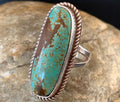 Native American Navajo Sterling Silver Turquoise #8 Ring | Sz 8.5 | 320