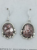 Southwestern Navajo Wild Horse Turquoise Earrings | Sterling Silver | 1" | 1323