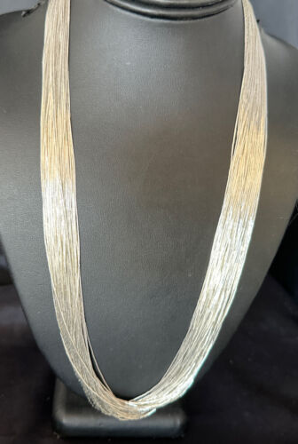 Southwestern Liquid Heishi Necklace | 50 Strands | Sterling Silver | 24" | 14704