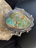 Navajo Royston Turquoise Cuff Bracelet | Sterling Silver | Authentic Native American Handmade | 1164