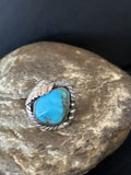 Navajo Blue Kingman Turquoise Ring | Sterling Silver | Sz 5 | Authentic Native American Handmade | 14701