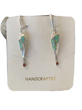 Native American Navajo Blue Opal Inlay Earrings | Sterling Silver | 2" | 1518