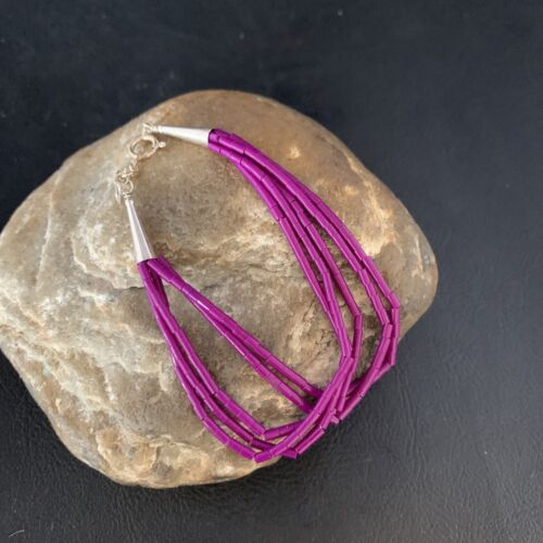 Stabilized Purple Sugilite Liquid Heishi Bracelet | Sterling Silver | 5-Strand | 7" | 13605