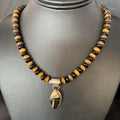 Navajo Sterling Silver Inlay Necklace with Black Onyx, Tigers Eye, Picture Jasper | 22" | 13761