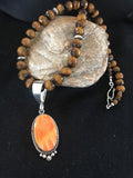 Navajo Sterling Silver Necklace | Spiny Oyster Pendant | Southwestern Native American | S425