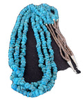 Navajo Kingman Turquoise 3 Strand Necklace | Sterling Silver | Authentic Native American Handmade | 1160