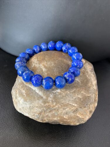 Native American Lapis Bead Bracelet | Stretch | 7.5" Adjustable | 10645