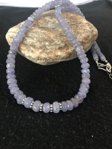 Southwestern | Purple Tanzanite | Bead Necklace | Sterling Silver | 20" | 305