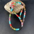 Multi-Color Turquoise Necklace | Sterling Silver | 20" | Authentic Native American Handmade | 13557