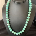 Navajo Chunky Amazonite Bead Necklace | Sterling Silver Pearls | 20" | Authentic Native American Handmade | 13411