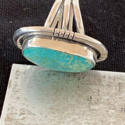 Navajo Royston Turquoise Ring | Sterling Silver | Sz 6.5 | Authentic Native American Handmade | 1493