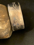Navajo Sterling Silver Stamped Cuff Bracelet | Authentic Native American Handmade | 12824